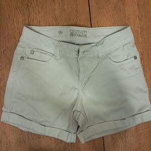 Celebrity Pink Women's Light Cream Jean Shorts